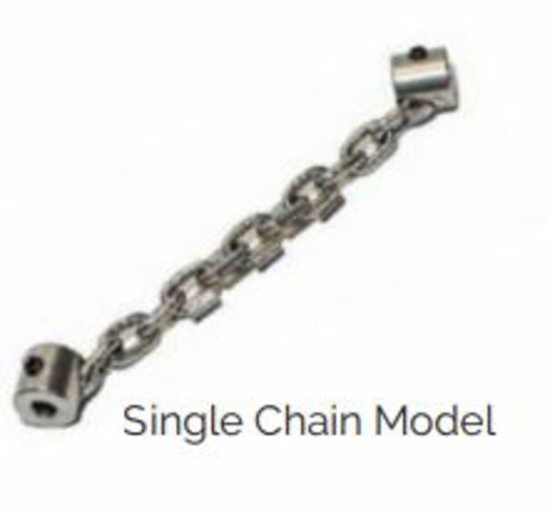 DN32, 6mm single chain without carbide (PVC model)